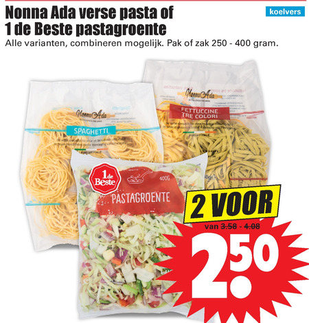 Nonna Ada   groentenpakket, pasta folder aanbieding bij  Dirk - details