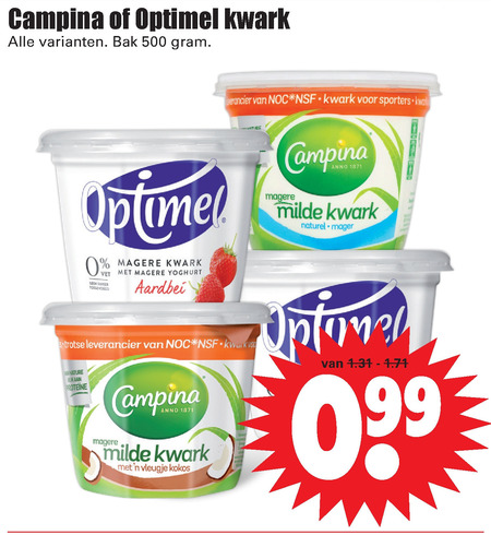 Campina   kwark folder aanbieding bij  Dirk - details