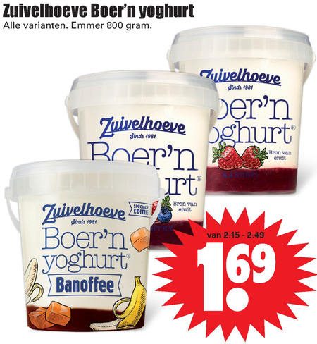 Zuivelhoeve   vruchtenyoghurt folder aanbieding bij  Dirk - details