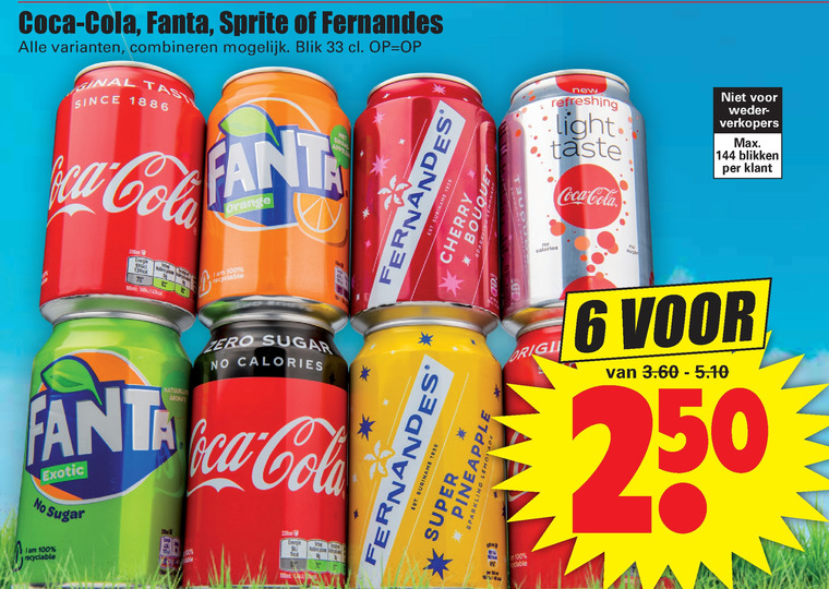 Fanta   frisdrank folder aanbieding bij  Dirk - details