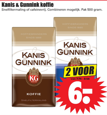 Kanis en Gunnink   koffie folder aanbieding bij  Dirk - details