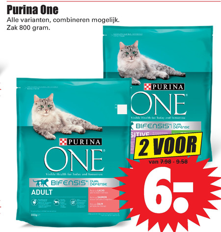 One   kattenvoer folder aanbieding bij  Dirk - details