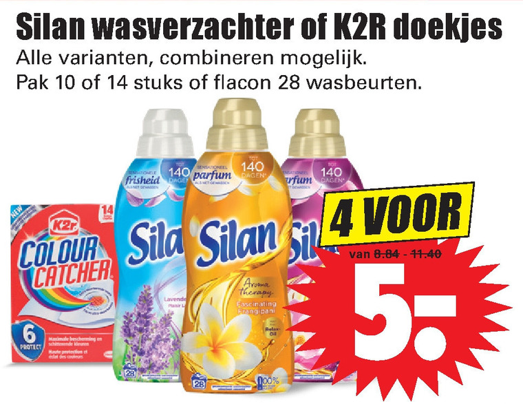 K2r   wasverzachter, huishouddoekjes folder aanbieding bij  Dirk - details