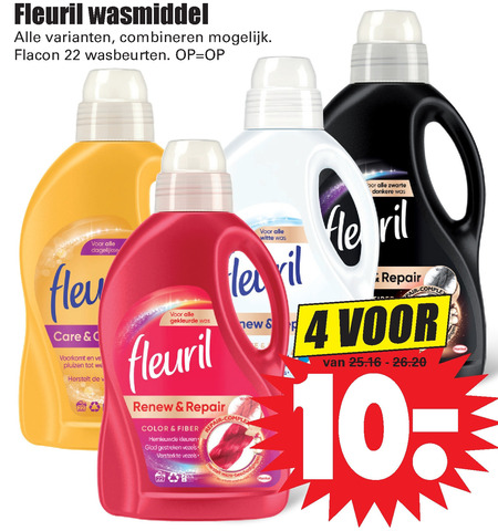 Fleuril   wasmiddel folder aanbieding bij  Dirk - details