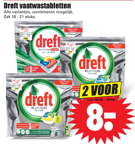 Dreft   vaatwasmiddel folder aanbieding bij  Dirk - details