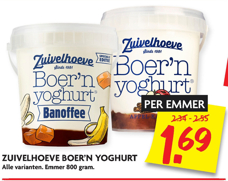 Zuivelhoeve   vruchtenyoghurt folder aanbieding bij  Dekamarkt - details