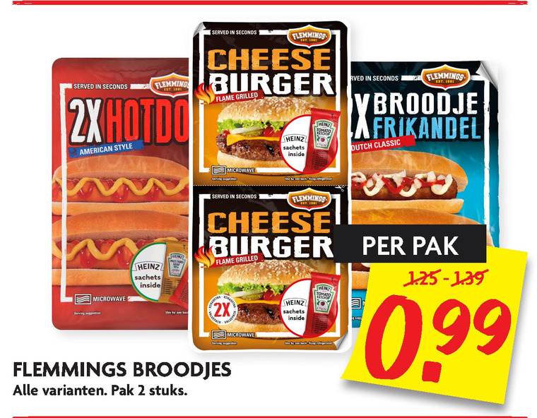 Flemmings   hamburger broodje, broodje hotdog folder aanbieding bij  Dekamarkt - details