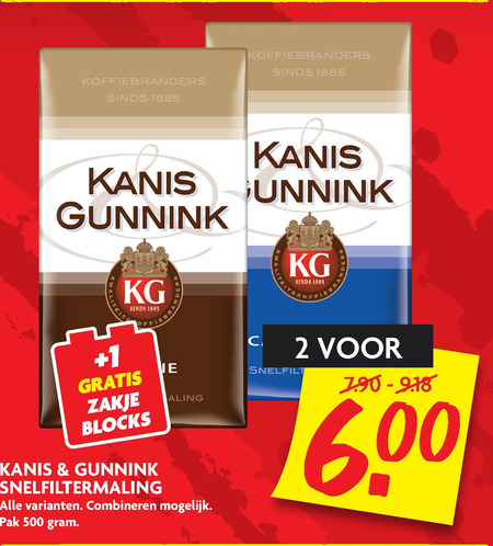 Kanis en Gunnink   koffie folder aanbieding bij  Dekamarkt - details