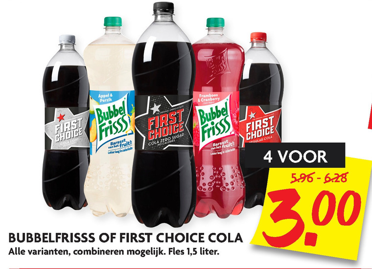 Bubbelfrisss   frisdrank, cola folder aanbieding bij  Dekamarkt - details