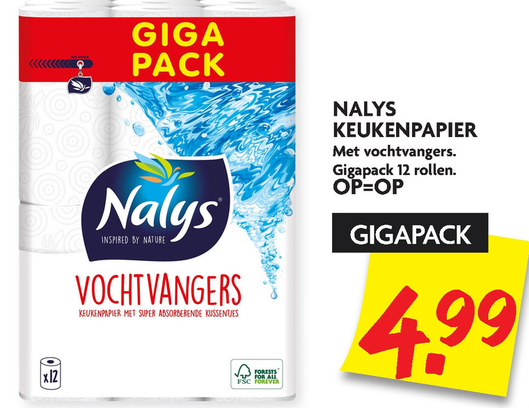 Nalys   keukenpapier folder aanbieding bij  Dekamarkt - details