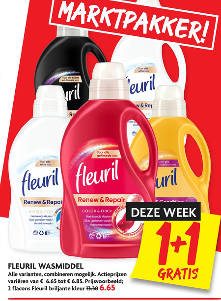 Fleuril   wasmiddel folder aanbieding bij  Dekamarkt - details