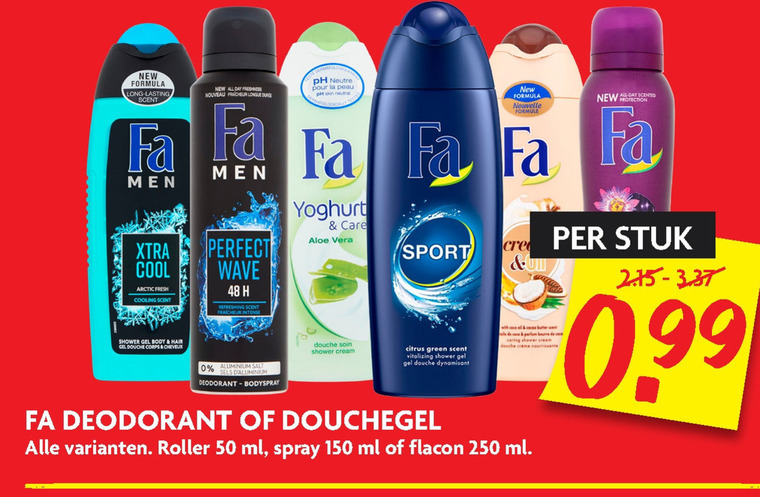 Fa   douchegel, deodorant folder aanbieding bij  Dekamarkt - details