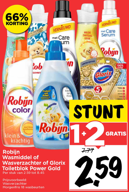 Robijn   wasmiddel, wasverzachter folder aanbieding bij  Vomar - details