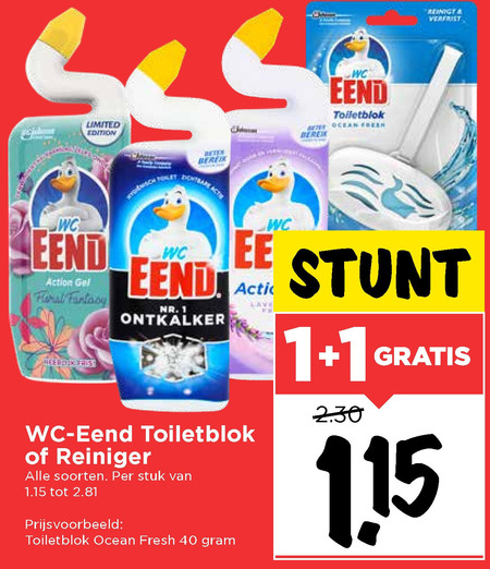 WC Eend   toiletreiniger, toiletblok folder aanbieding bij  Vomar - details