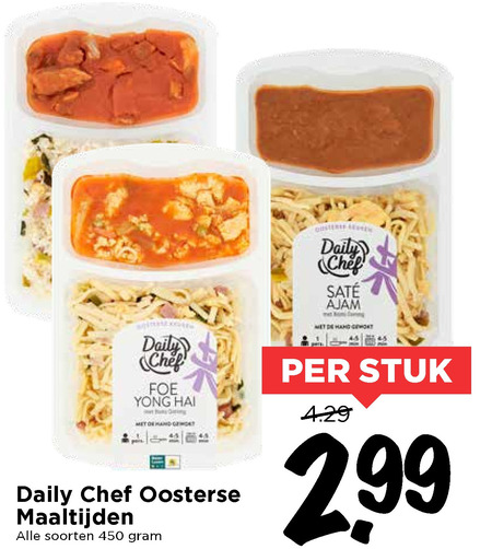 Daily Chef   oosterse maaltijd folder aanbieding bij  Vomar - details