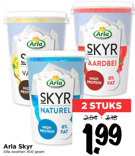 Arla   yoghurt, vruchtenyoghurt folder aanbieding bij  Vomar - details