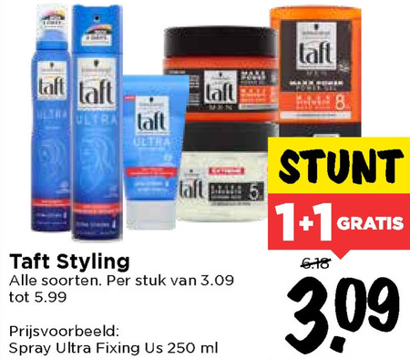 Taft   haargel, hairspray folder aanbieding bij  Vomar - details