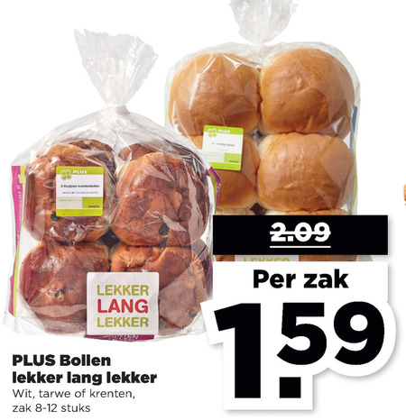 Plus Huismerk   bolletjes, krentenbol folder aanbieding bij  Plus - details