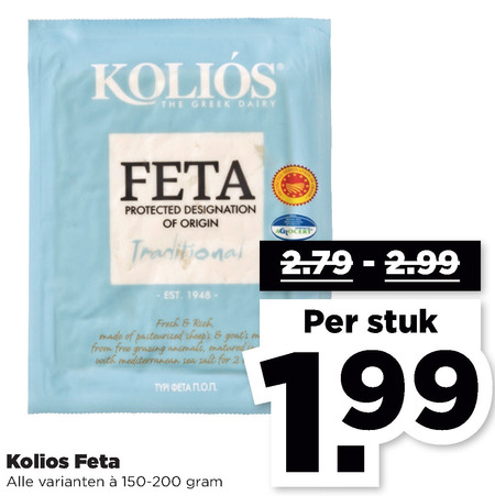 Kolios   feta folder aanbieding bij  Plus - details