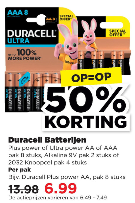 Duracell   batterij folder aanbieding bij  Plus - details