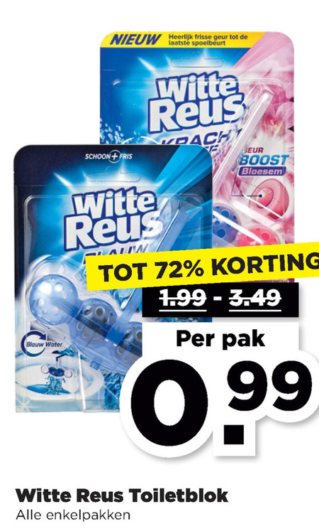 Witte Reus   toiletblok folder aanbieding bij  Plus - details