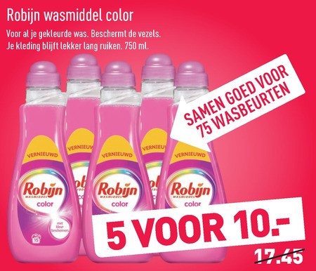 Robijn   wasmiddel folder aanbieding bij  Aldi - details