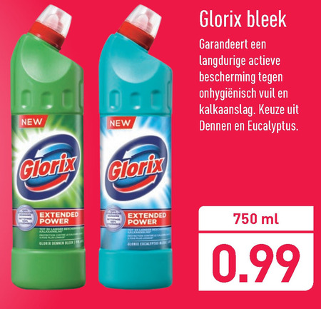 Glorix   bleekmiddel folder aanbieding bij  Aldi - details