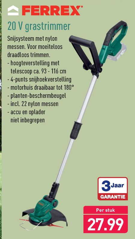 Huisdieren Bek Guinness Ferrex strimmer folder aanbieding bij Aldi - details