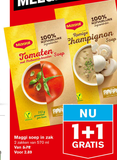 Maggi   soep folder aanbieding bij  Hoogvliet - details