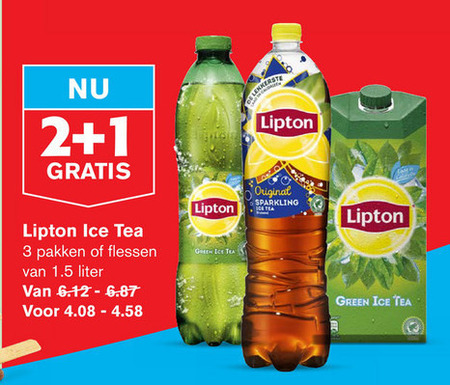 Lipton   ice tea folder aanbieding bij  Hoogvliet - details