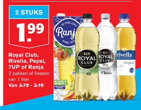 Royal Club   frisdrank folder aanbieding bij  Hoogvliet - details