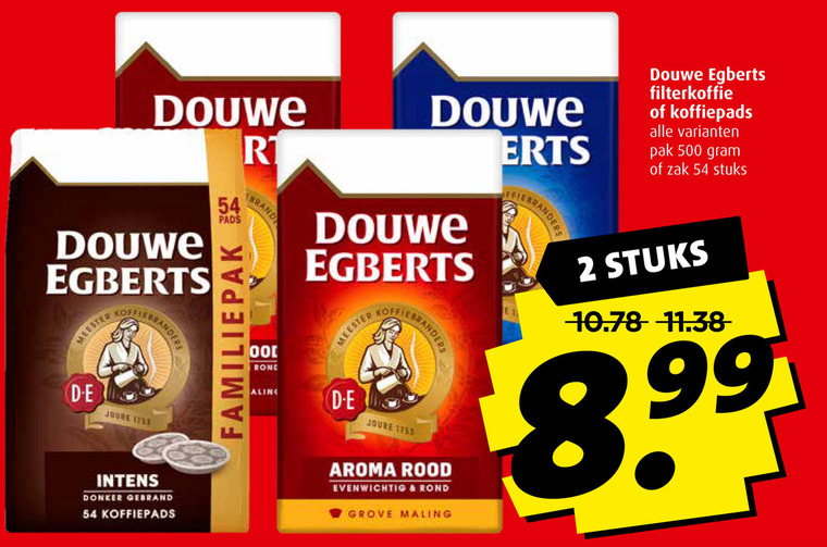 Douwe Egberts   koffie, koffiepad folder aanbieding bij  Boni - details