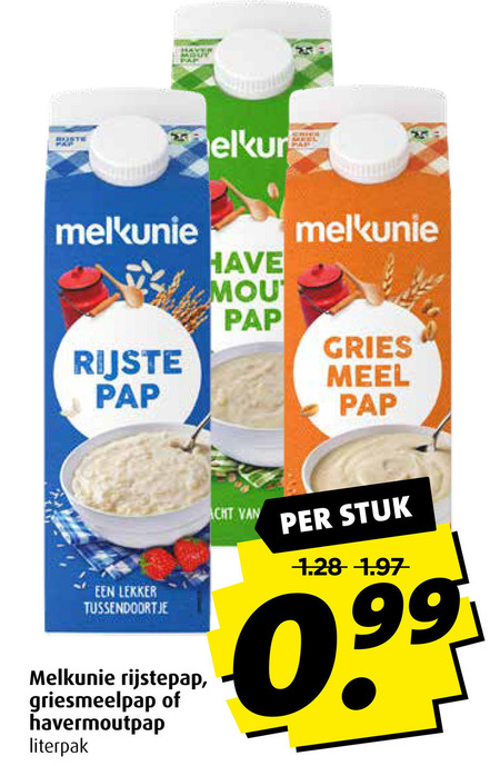 Melkunie   pap folder aanbieding bij  Boni - details