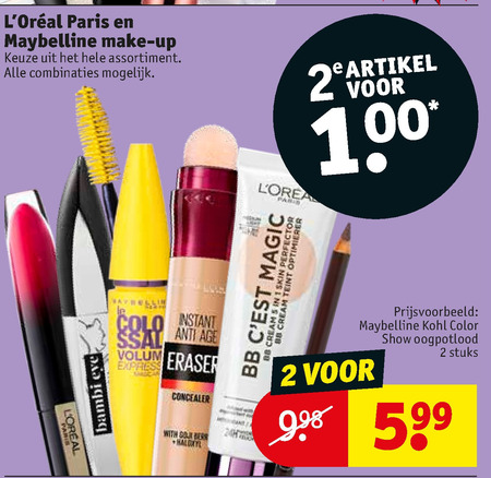 L Oreal   foundation, mascara folder aanbieding bij  Kruidvat - details