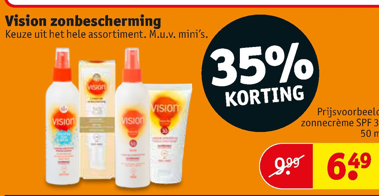 Vision   zonnebrandolie, aftersun folder aanbieding bij  Kruidvat - details