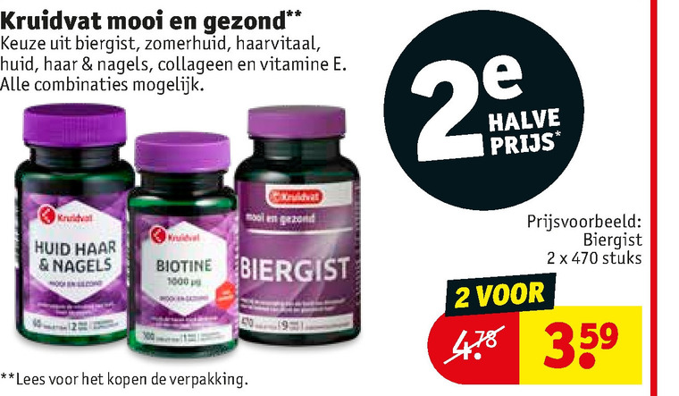 Kruidvat Huismerk   voedingssupplement folder aanbieding bij  Kruidvat - details