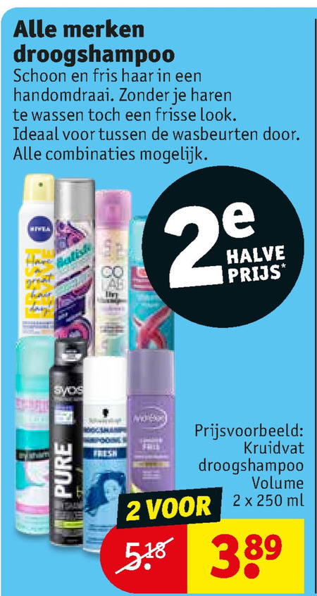 Alle merken   droogshampoo folder aanbieding bij  Kruidvat - details