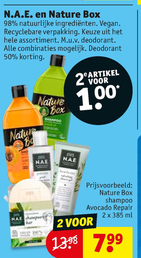 Nature Box   douchegel, haarverzorging folder aanbieding bij  Kruidvat - details