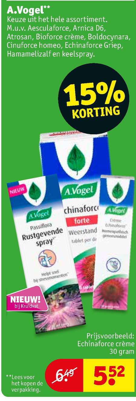 A Vogel   voedingssupplement folder aanbieding bij  Kruidvat - details