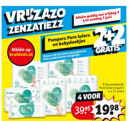 Pampers   billendoekjes, luiers folder aanbieding bij  Kruidvat - details