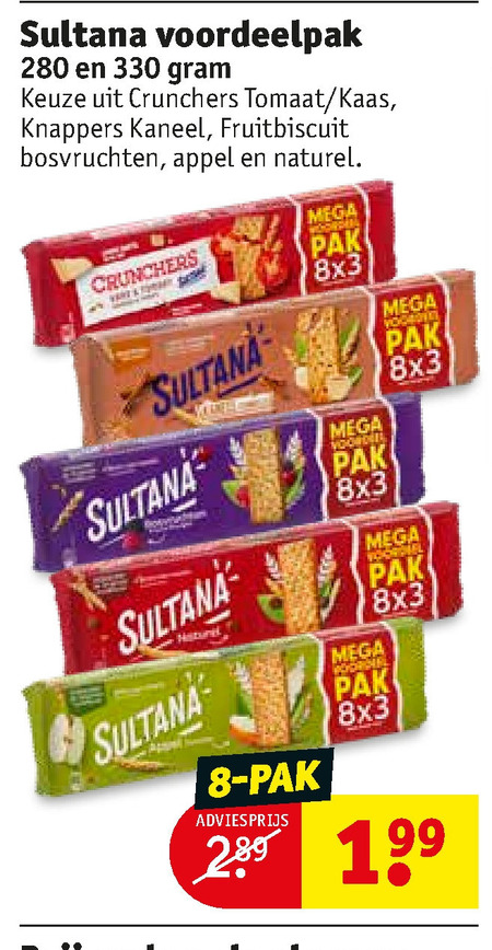 Sultana   hartige biscuits, fruitbiscuit folder aanbieding bij  Kruidvat - details