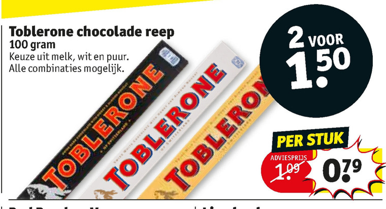 Toblerone   chocolade folder aanbieding bij  Kruidvat - details