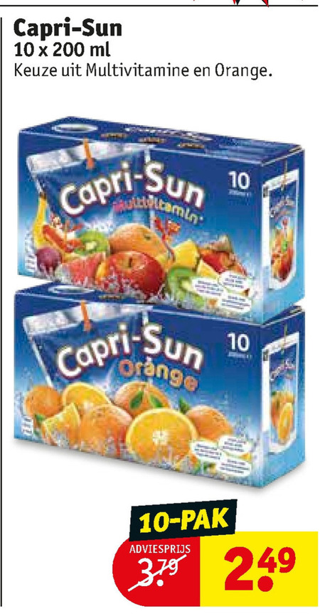 Capri-Sun   fruitdrank folder aanbieding bij  Kruidvat - details