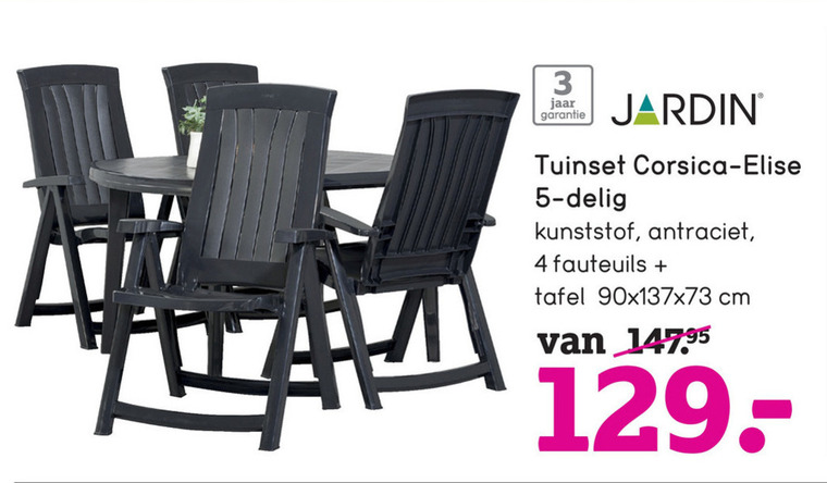 Jardin   tuinmeubelset folder aanbieding bij  Leenbakker - details