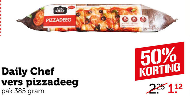 Daily Chef   pizzadeeg folder aanbieding bij  Coop - details