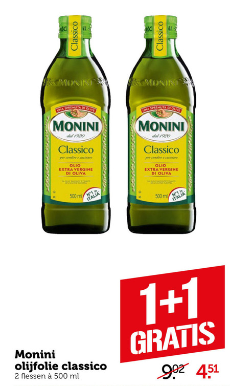 Monini   olijfolie folder aanbieding bij  Coop - details