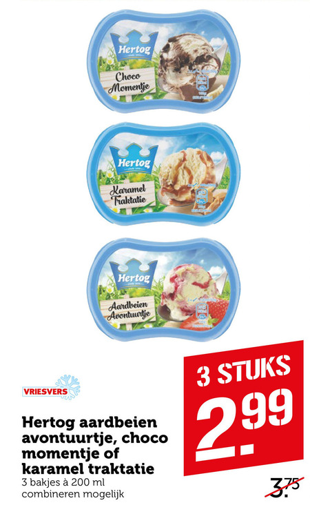 Hertog   ijsbekers folder aanbieding bij  Coop - details