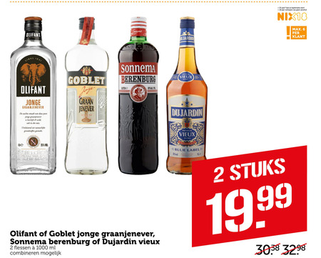 Dujardin   berenburg, vieux folder aanbieding bij  Coop - details