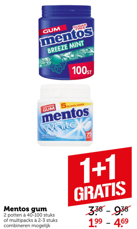 Mentos   kauwgom folder aanbieding bij  Coop - details