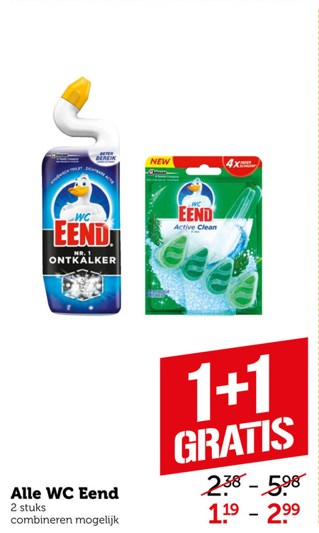 WC Eend   toiletreiniger, toiletblok folder aanbieding bij  Coop - details